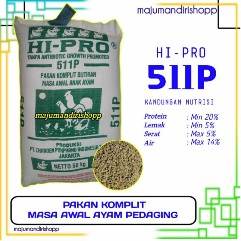 Pur 511 p pakan ayam bebek pedaging 1kg
