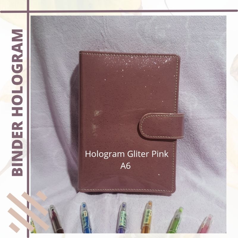 

Binder Hologram Gliter 6r,20r,26r(A6,A5,B5) pink