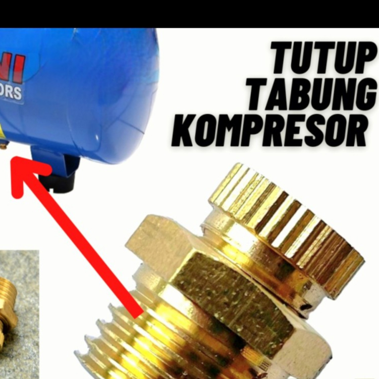 Tutup Tangki Kompresor Nepel Pembuangan Air Tabung Kompresor Portable