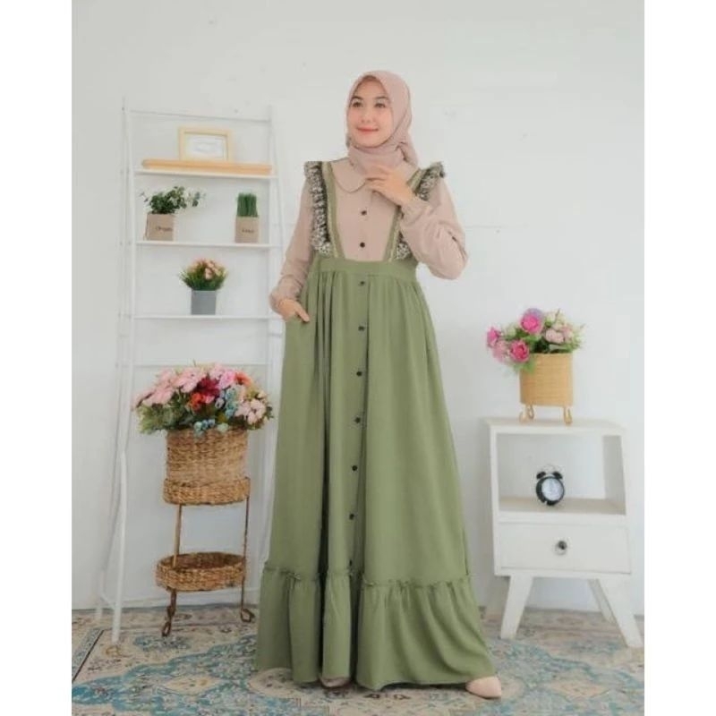 GAMIS RENDA JIHAN CRINGKEL AIRFLOW GAMIS TERBARU PREMIUM BEST SELLER-Sage