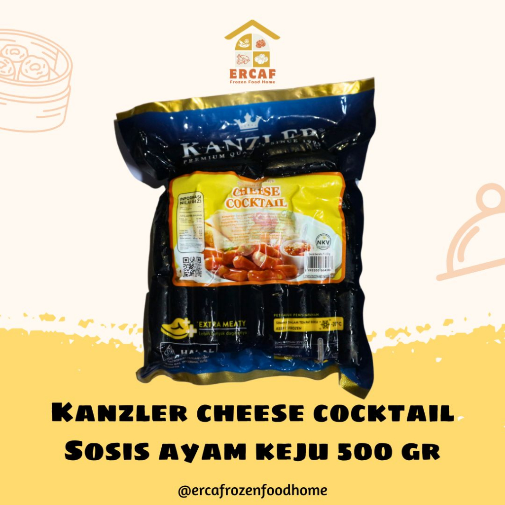 

KANZLER SOSIS AYAM KEJU CHEESE COCKTAIL 500 GR