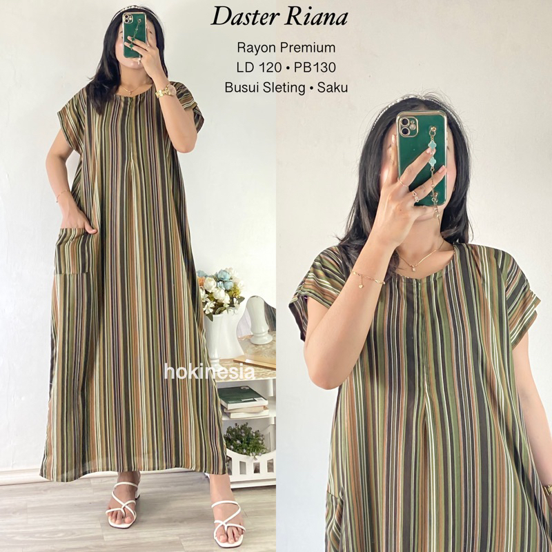 Daster Riana / Daster Jumbo LD 120 PB 130 Daster Panjang Busui Sematakaki