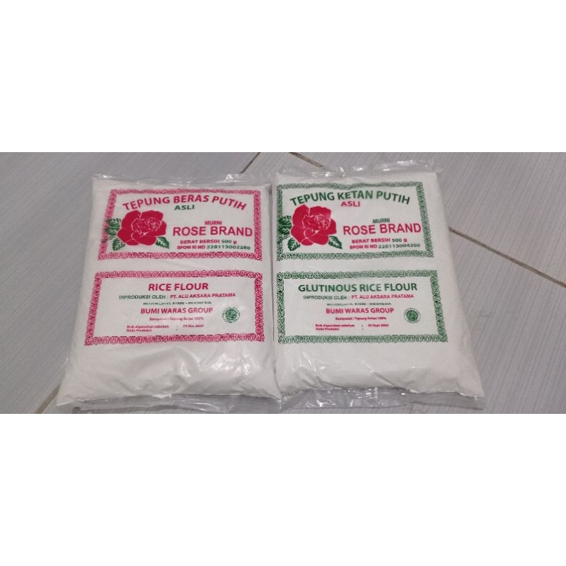 

Paket tepung beras dan tepung ketan kemasan 500g