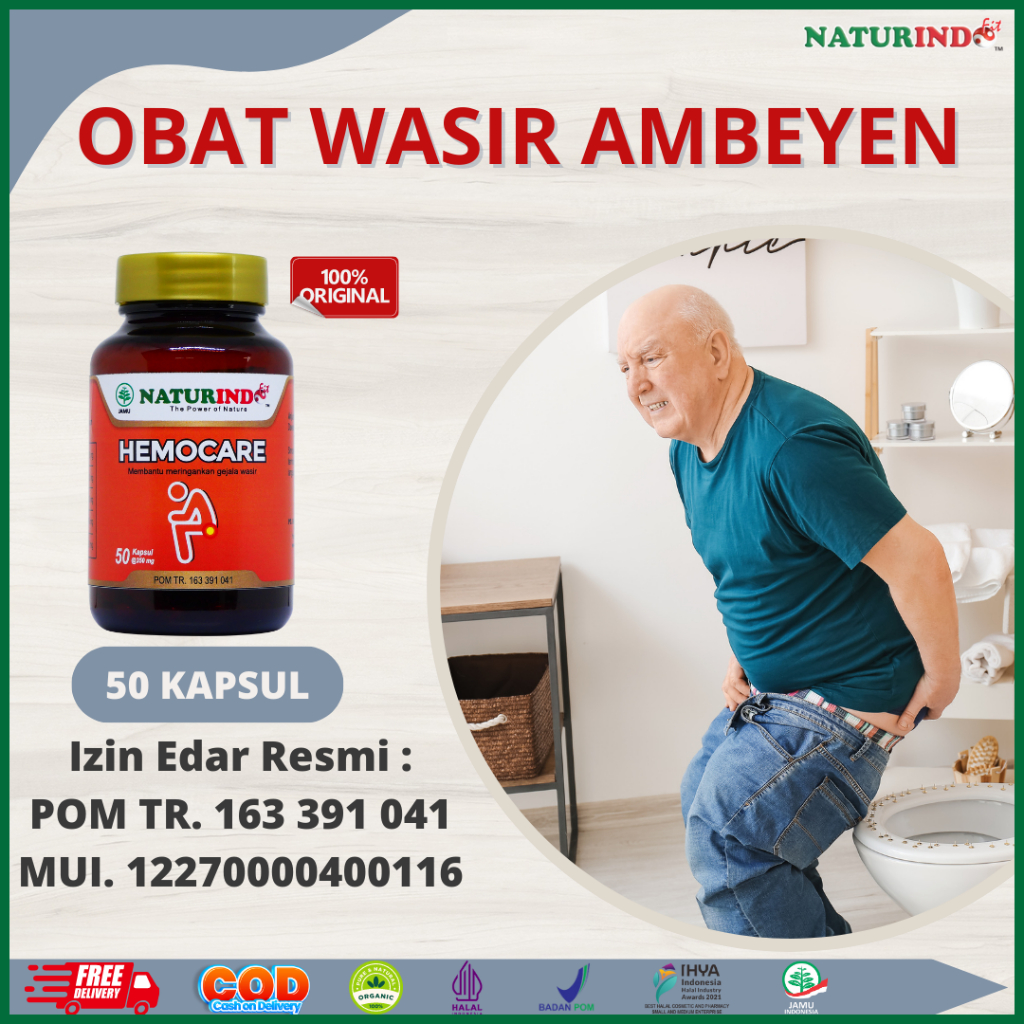 HEMOCARE 50 Kapsul Obat Wasir Ambeien Herbal
