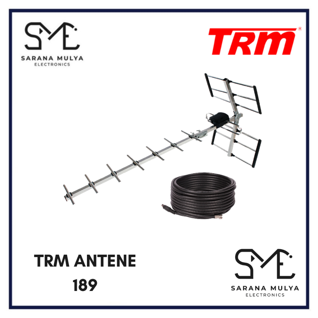 TRM ANTENA 189 TV DIGITAL OUTDOOR/ LUAR - TV/LED/LCD/STB KABEL 10 METER