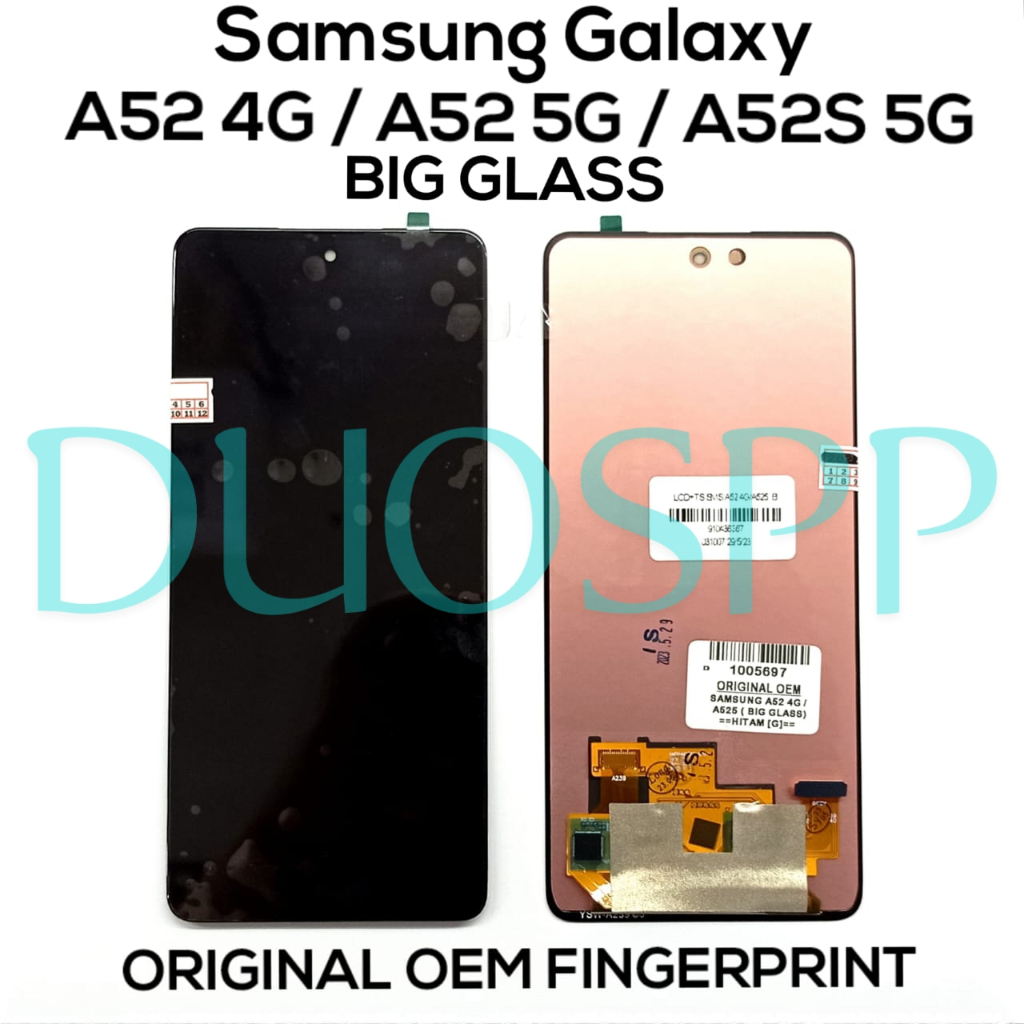 LCD TOUCHSCREEN SAMSUNG GALAXY A52 4G / A52 5G / A52S 5G BIG GLASS FINGERPRINT LCD TS FULLSET FINGER