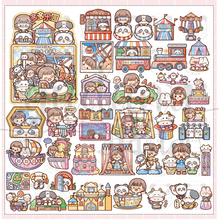 

Stiker Set Happy Theme Park Sticker Motif Permainan Unik DIY GH 303640