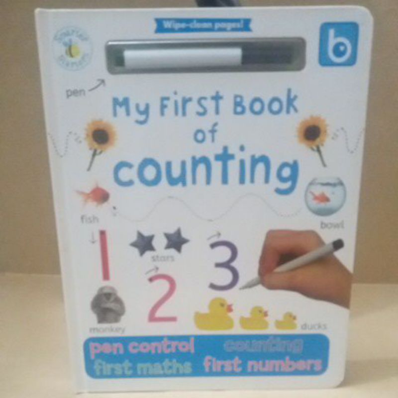 [Edisi Sale Live 2.2] Board Book Wipe Clean Pages - My First Book of Counting