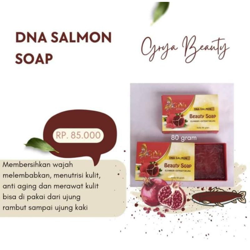 sabun DNA salmon GrYa beuty untuk wajah dan kulit sensitif
