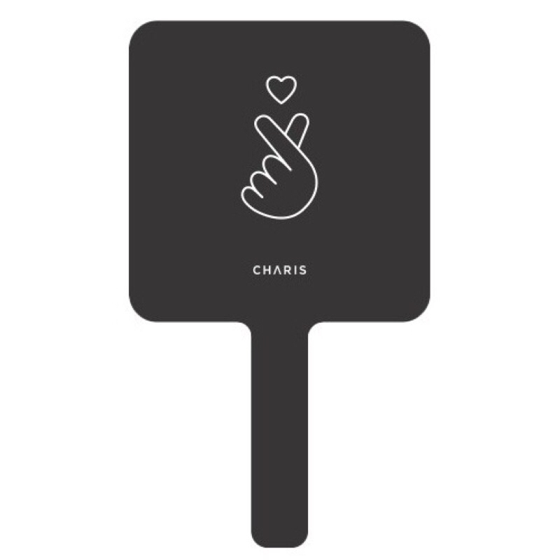 CHARIS Finger Heart / K-Heart Mirror / Beauty Hand Mirror (Kaca / Cermin Makeup)