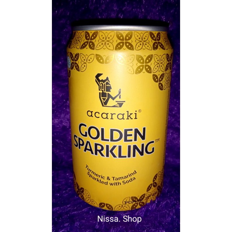 

acaraki Golden Sparkling Kunyit Asam Can 320 ml
