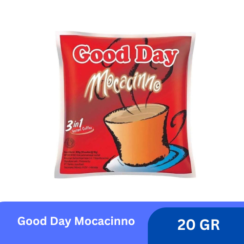 

Kopi Good Day Moccacino Kopi Instan 20 gr [ 10 pcs/renceng ]