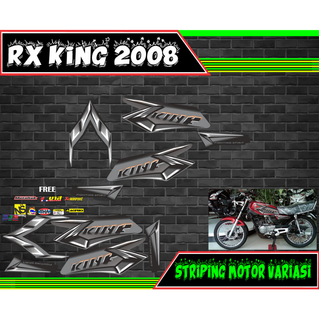 striping stiker variasi motor rx king 2008