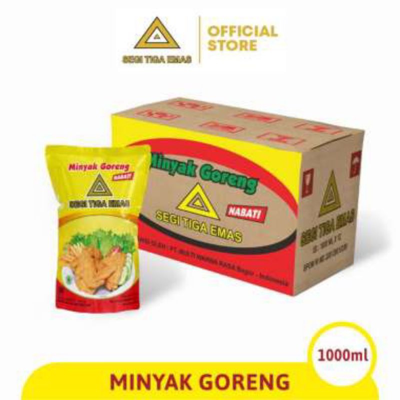 

MINYAK GORENG SEGI TIGA EMAS KEMASAN POCH UK 1 Liter