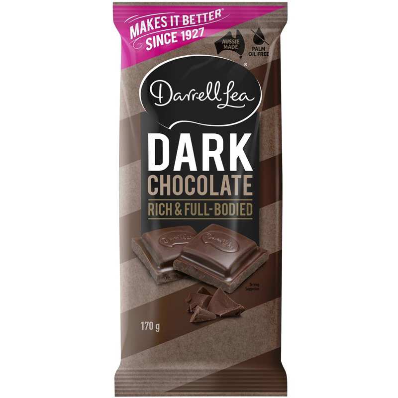 

Darrell Lea Dark Chocolate Block Rich and Full Bodied 170g - Australia