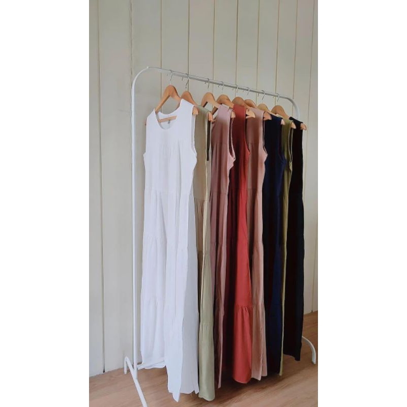 innerdress Zahra/ inner gamis/ gamis katun/ gamis lengan pendek/