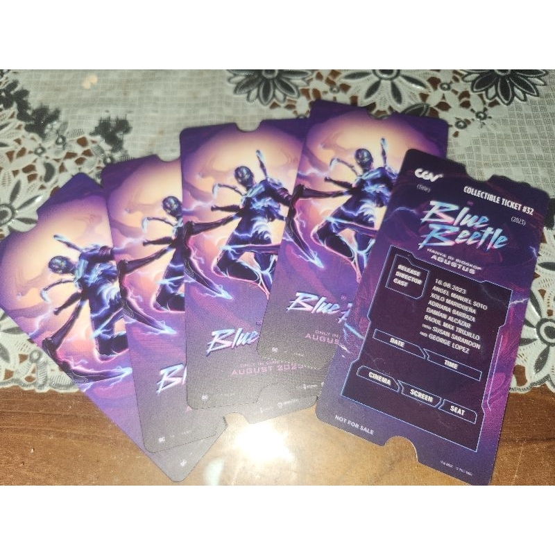 [DISKON LIVE 50% 20K] collectible ticket cgv - blue beetle // ct dc batman supergirl superman justic