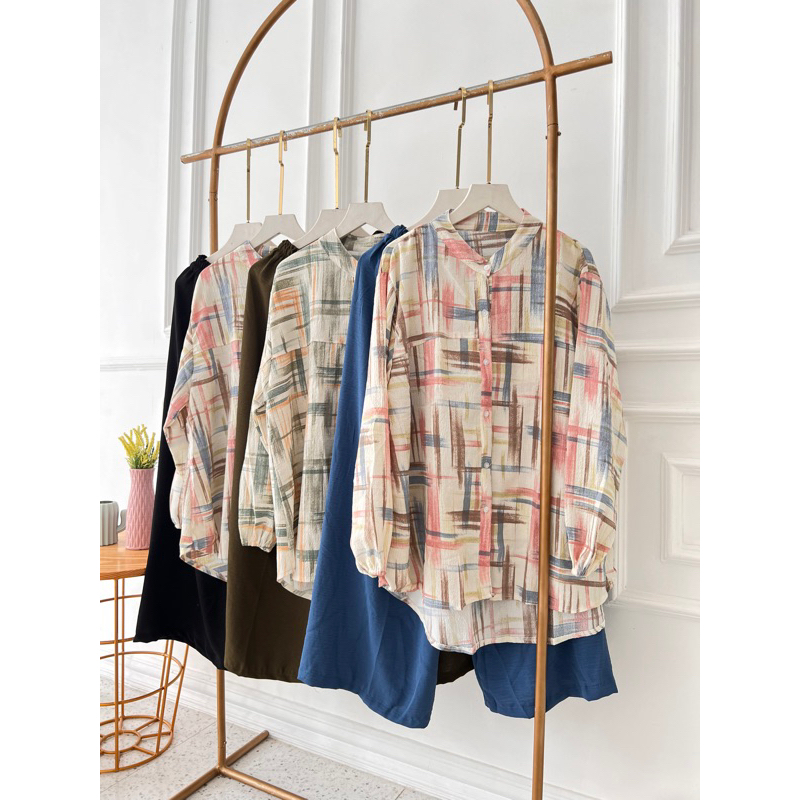 Andrea Set Kulot // One set Cey Crincle premium JUMBO