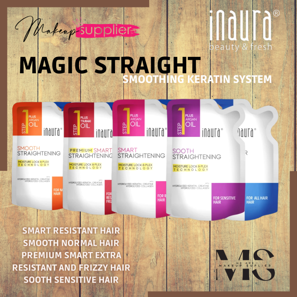 ❤️ MS ❤️ INAURA PELURUS RAMBUT MAGIC STRAIGHT SMOOTHING KERATIN SISTEM ORI BPOM