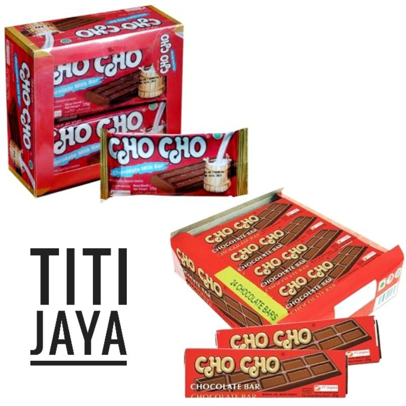 

CHOCHO CHOCOLATE BAR COKLAT MIK BESAR KECIL 17GR 24GR PERMEN SUSU JAJAN SNACK ANAK CHO CHO