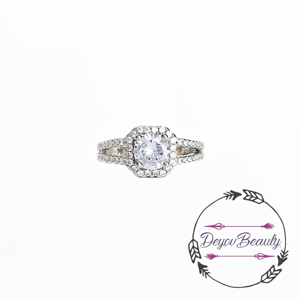 Silver 925 Diamond Ring Cincin Berlian - DYR027 Margie Ring