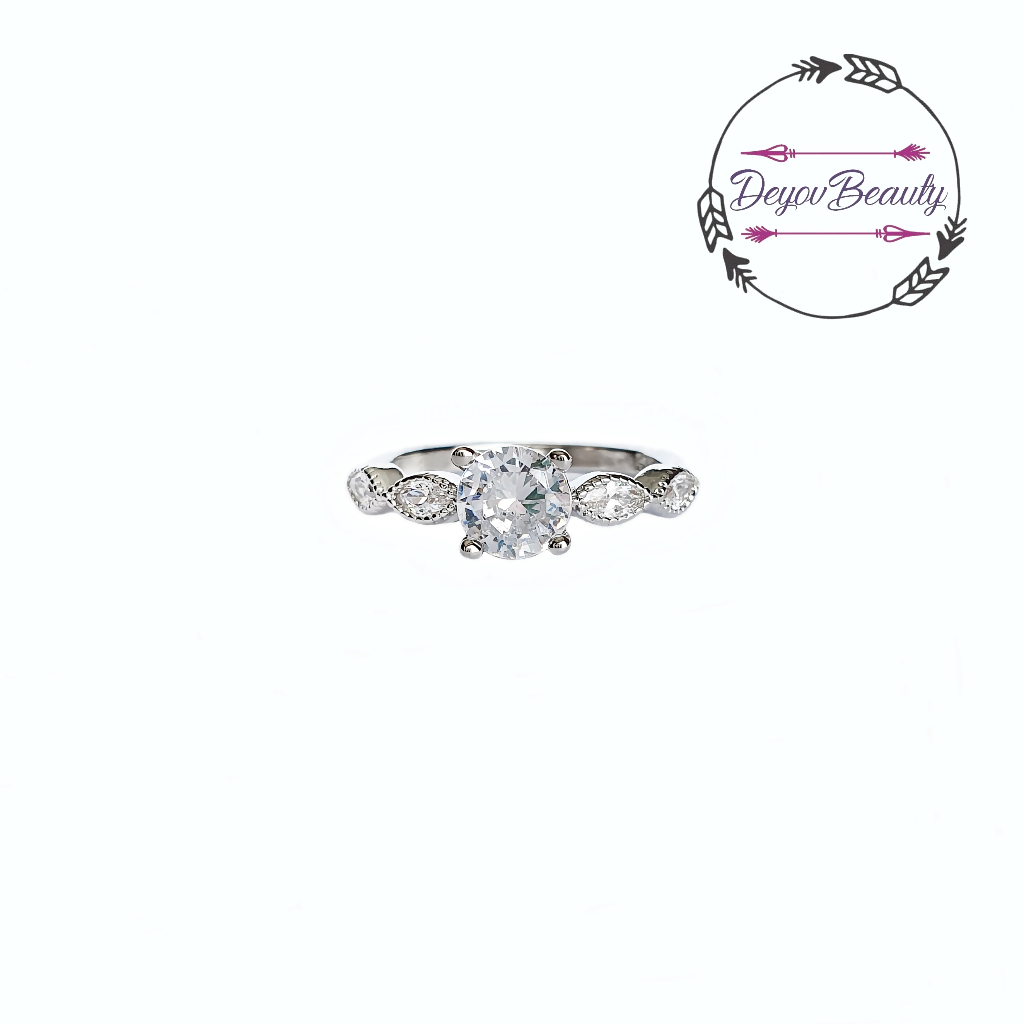 Silver 925 Diamond Ring Cincin Berlian - DYR029 Jolie Ring