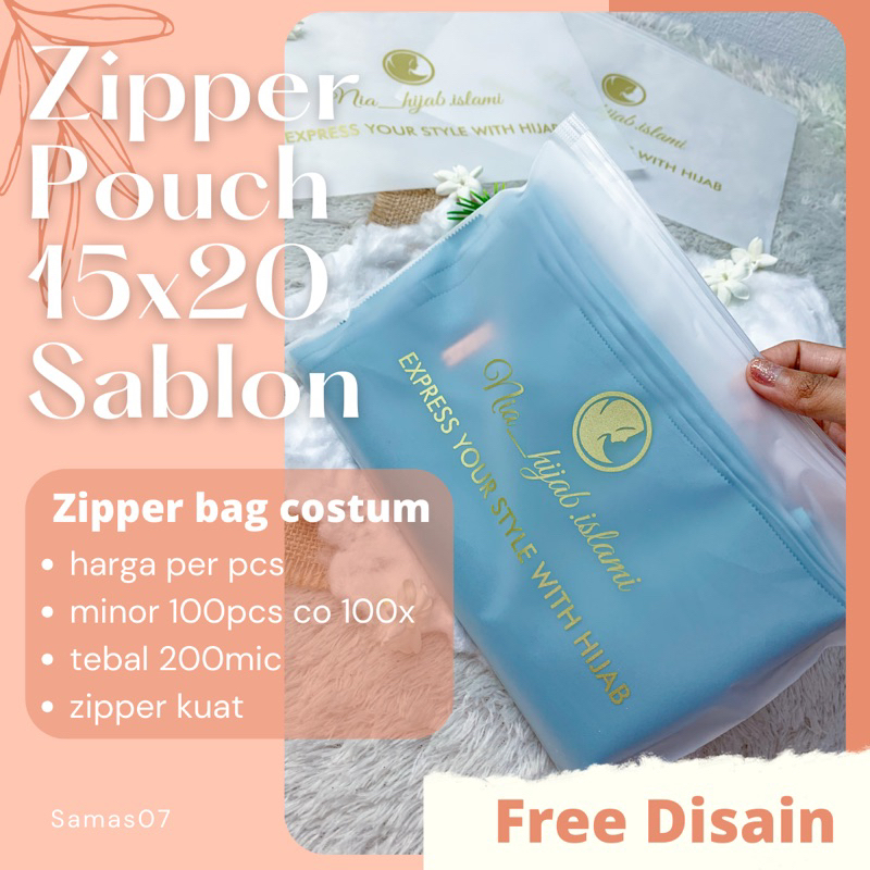 

Sablon Plastik Zipper 15x20 sablon costum per pcs sablon zipper sablon kemasan zipper sablon plastik