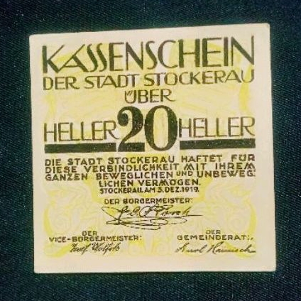 Koleksi Uang Kertas Darirat Jerman-Austria Stockerau 1919