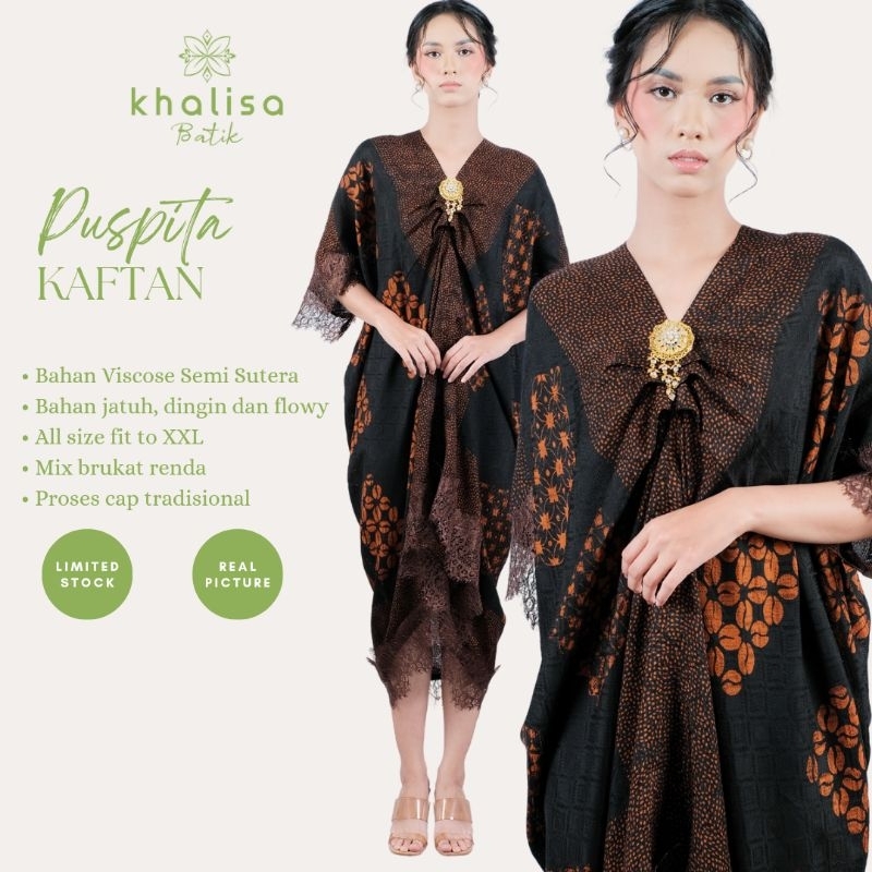 Dress Kaftan Batik Premium Bahan Viscose Semi Sutra - 08
