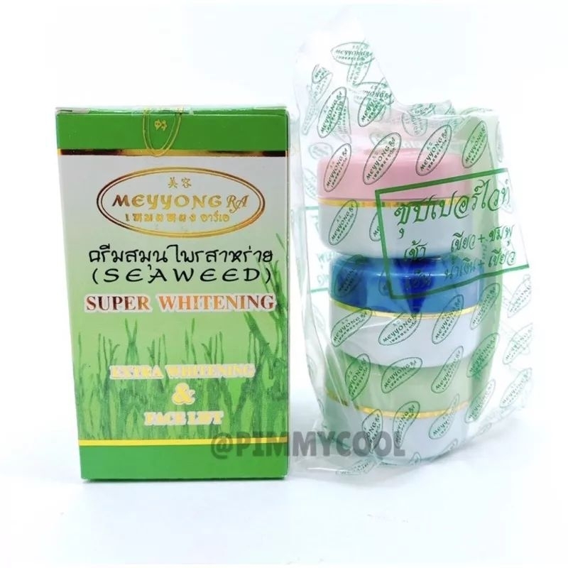 Meyyong seaweed cream super whitening/mencerahkan wajah
