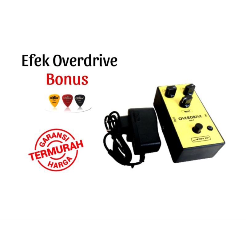 Efek gitar overdrive - overdrive plus adaptor bergaransi