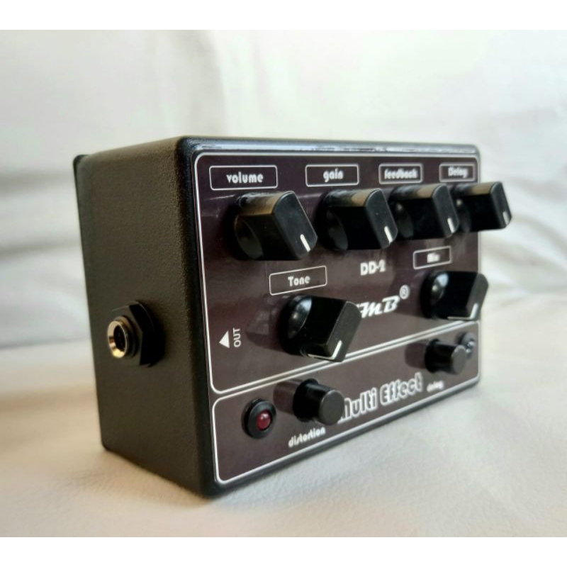 Efek gitar double efek delay distorsi plus adaptor bergaransi