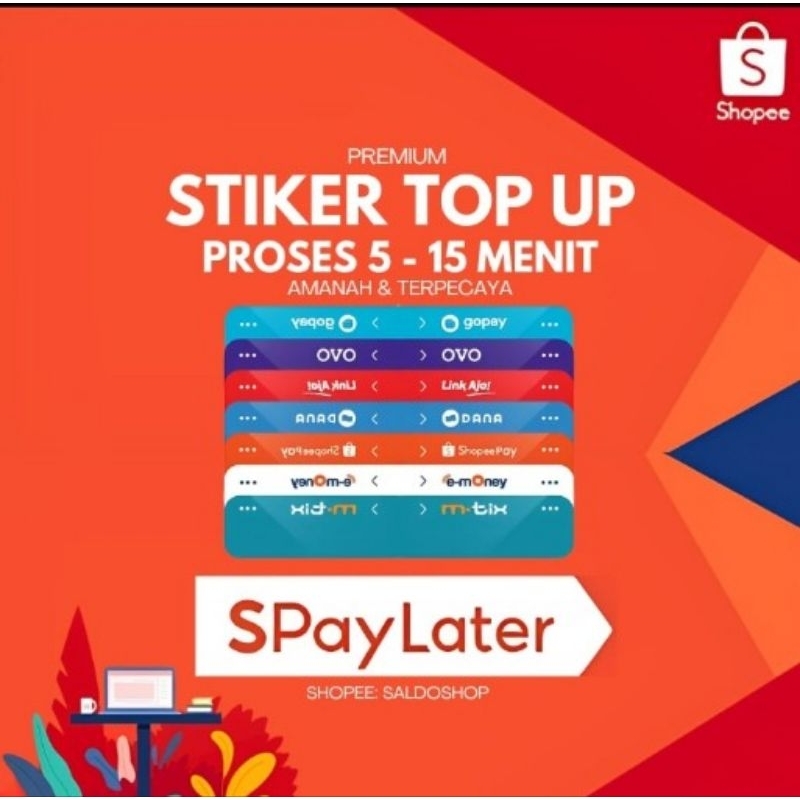 

STICKER TOP UP SALDO TERPERCAYA 1JT- 6JT