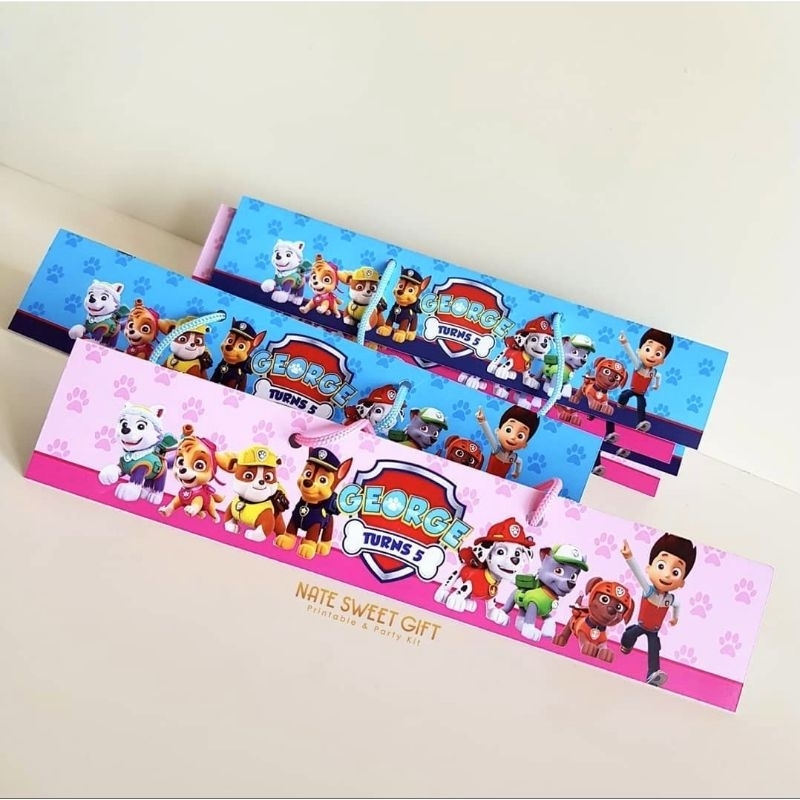

PAW PATROL THEME Snack Label Birthday Souvenir Muat 4kg!!
