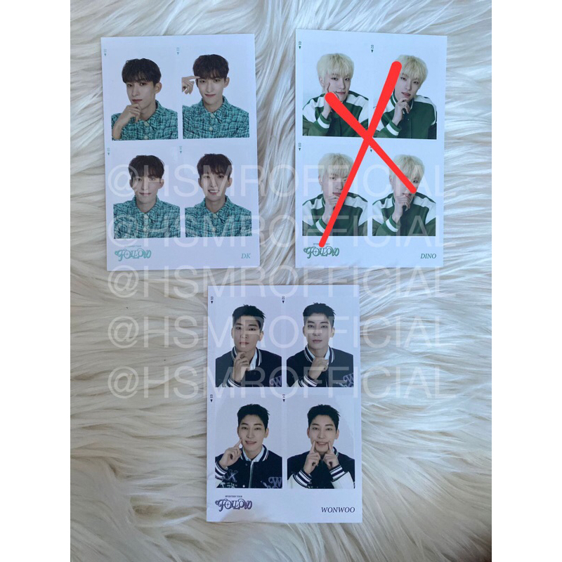 READY - 4CUTS PHOTO FOLLOW MD SEVENTEEN WONWOO DOKYEOM