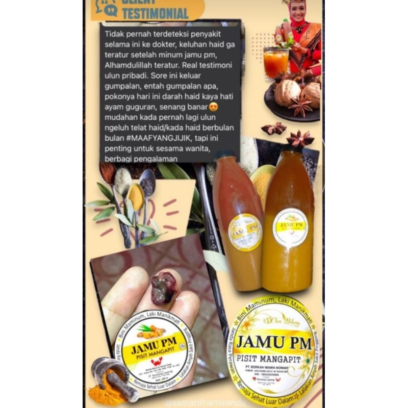 Jamu pisit mangapit ( Jamu PM)
