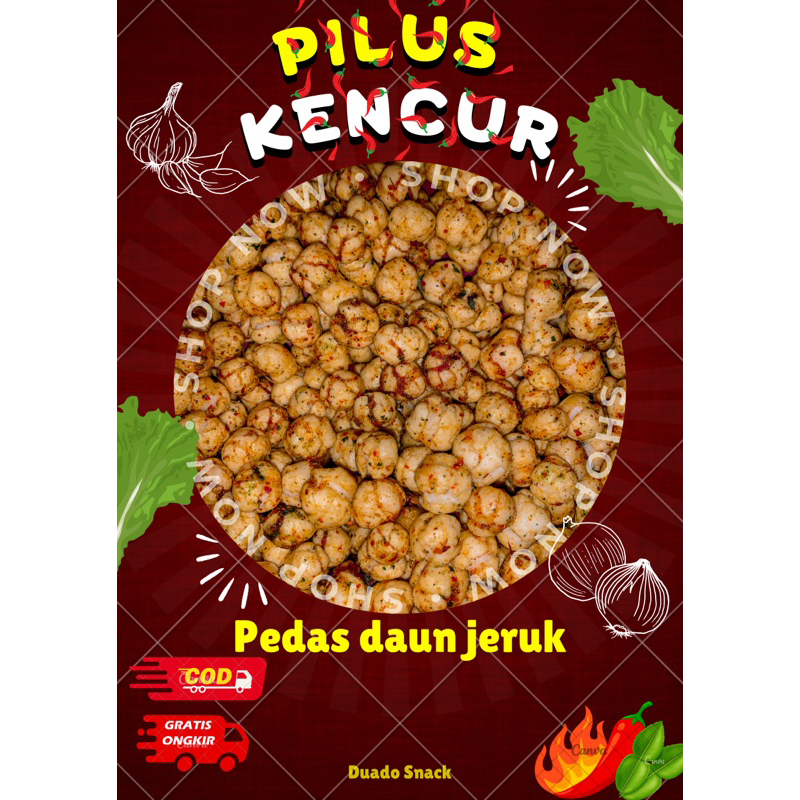 

Duado Snack Pilus cikur kencur pedas daun jeruk / pilus tiktuk gurih / kemasan 1kg