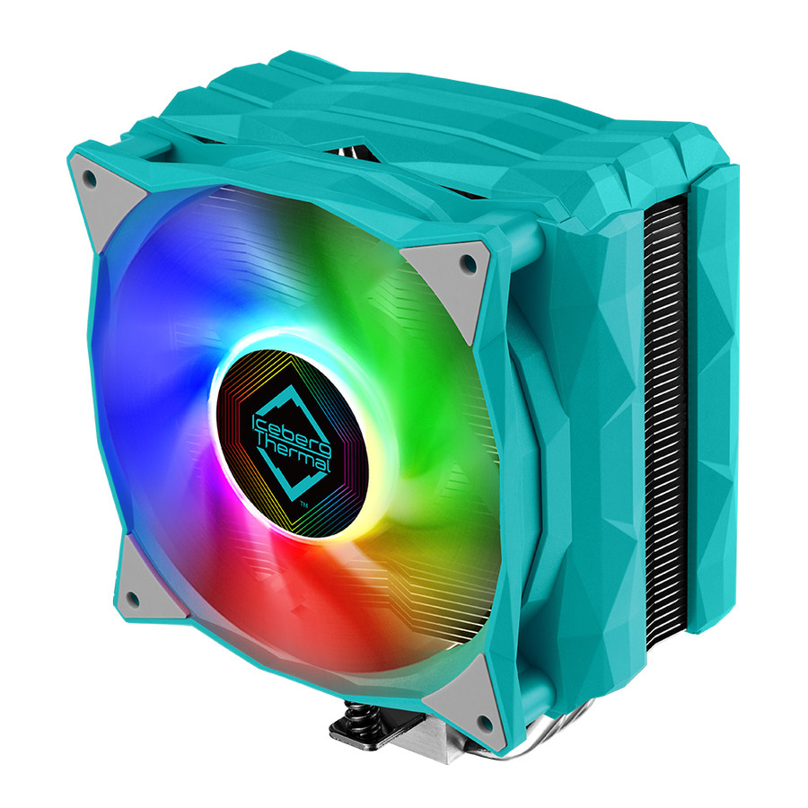 IceSLEET G4 OC ARGB Teal Blue HEATSINK COOLER PC BERGARANSI INTEL AMD CPU Cooling Fan