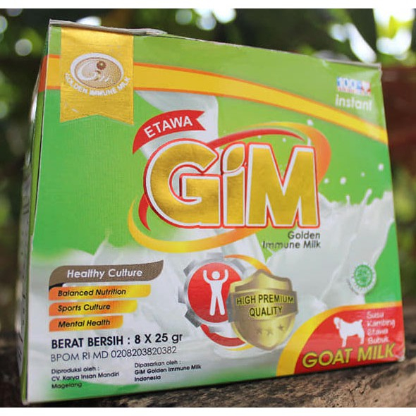 

Susu Kambing Etawa Susu Etawa GIM Goat Milk Premium Susu Kambing Murni Kemasan 8 sachet