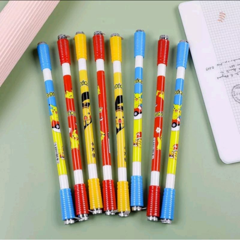 

pen sepining berputar tinta hitam pena tulis sangat lancar. harga satuan 1pcs