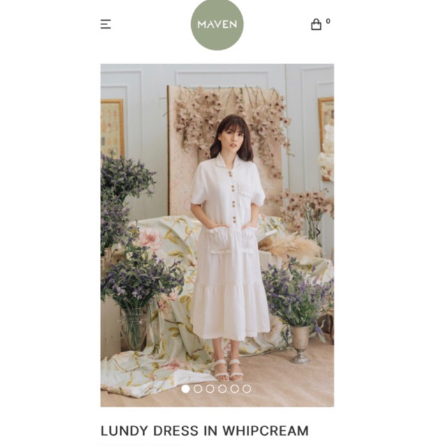 LUNDY DRESS IN WHIPCREAM MAVEN ( SOLD )