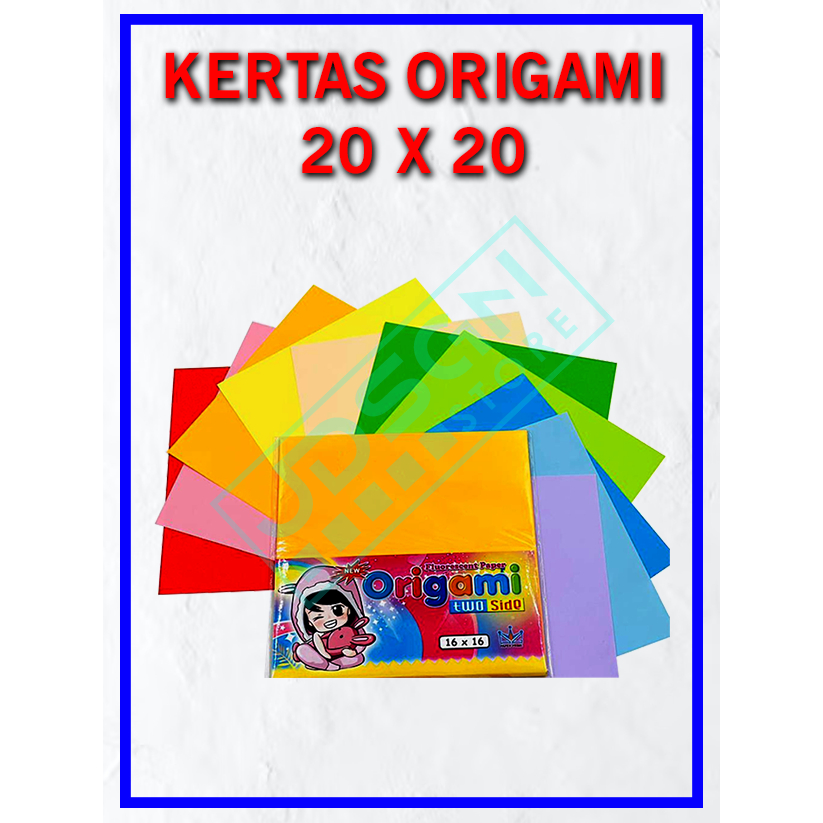 

1 PAK KERTAS LIPAT / ORIGAMI PAPER / WARNA / KREASI 20 x 20 CM SATU DAN DUA SISI