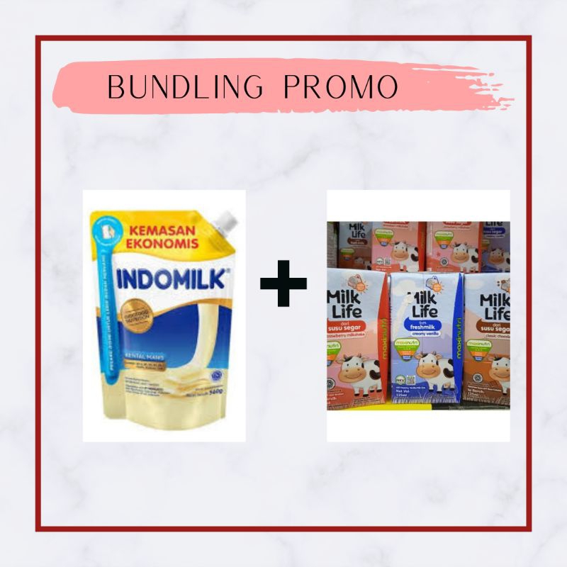 

Indomilk SKM 545gr + 1pcs UHT milk life 115ml