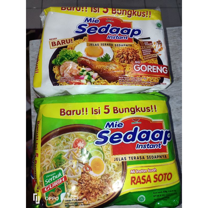 

mie sedap goreng dan mie sedap soto