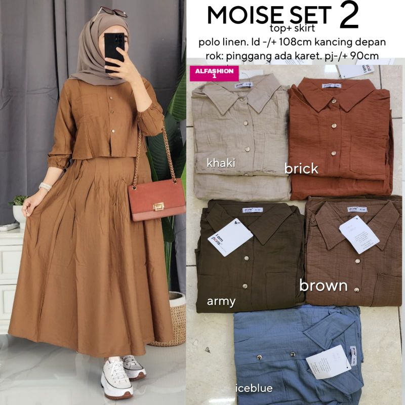 (READY LENGKAP) MOISE SET BY ALFASHION
