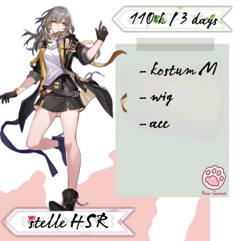 (ONLY RENT) cosplay Stelle / MC HSR cewe