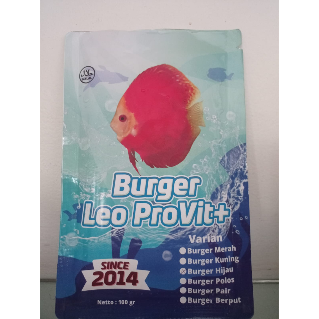 Ay00 BURGER LEO DISCUS PROVIT+ MAKANAN IKAN BEKU