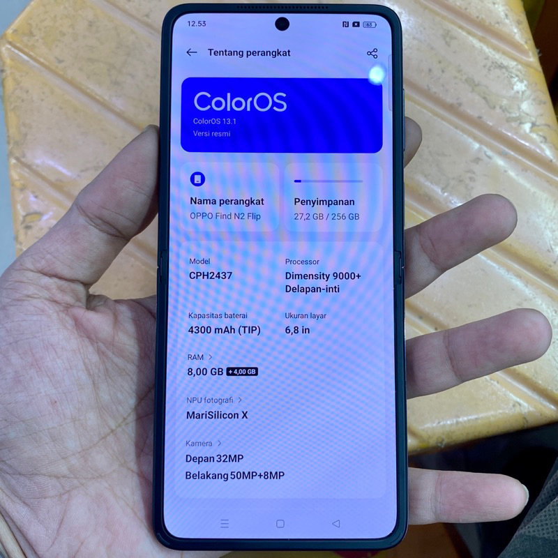oppo find n2 flip ram 8 / 256 resmi full ori garansi