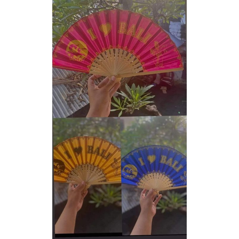 Kipas Tangan Oleh Oleh Bali || Souvenir Kipas Bali
