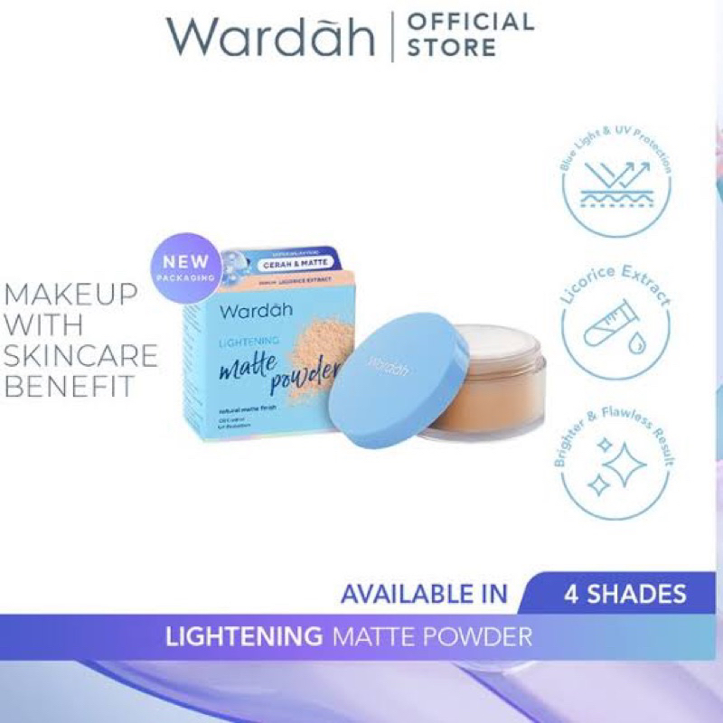Wardah Lightening Matte Powder| Bedak Tabur Wardah